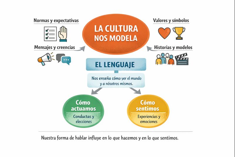 Esquema de influencia cultural en conductas privadas y manifiestas.